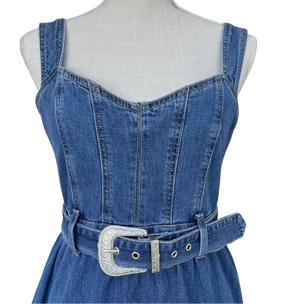 Forte Tiered Denim Western Maxi Dress - Picture 8 of 16